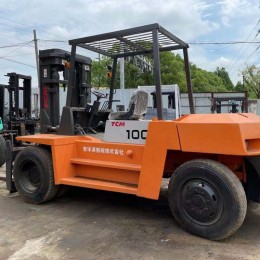 上海現(xiàn)貨二手TCM叉車FD100 10噸級輪胎式商用卸貨叉裝機(jī)